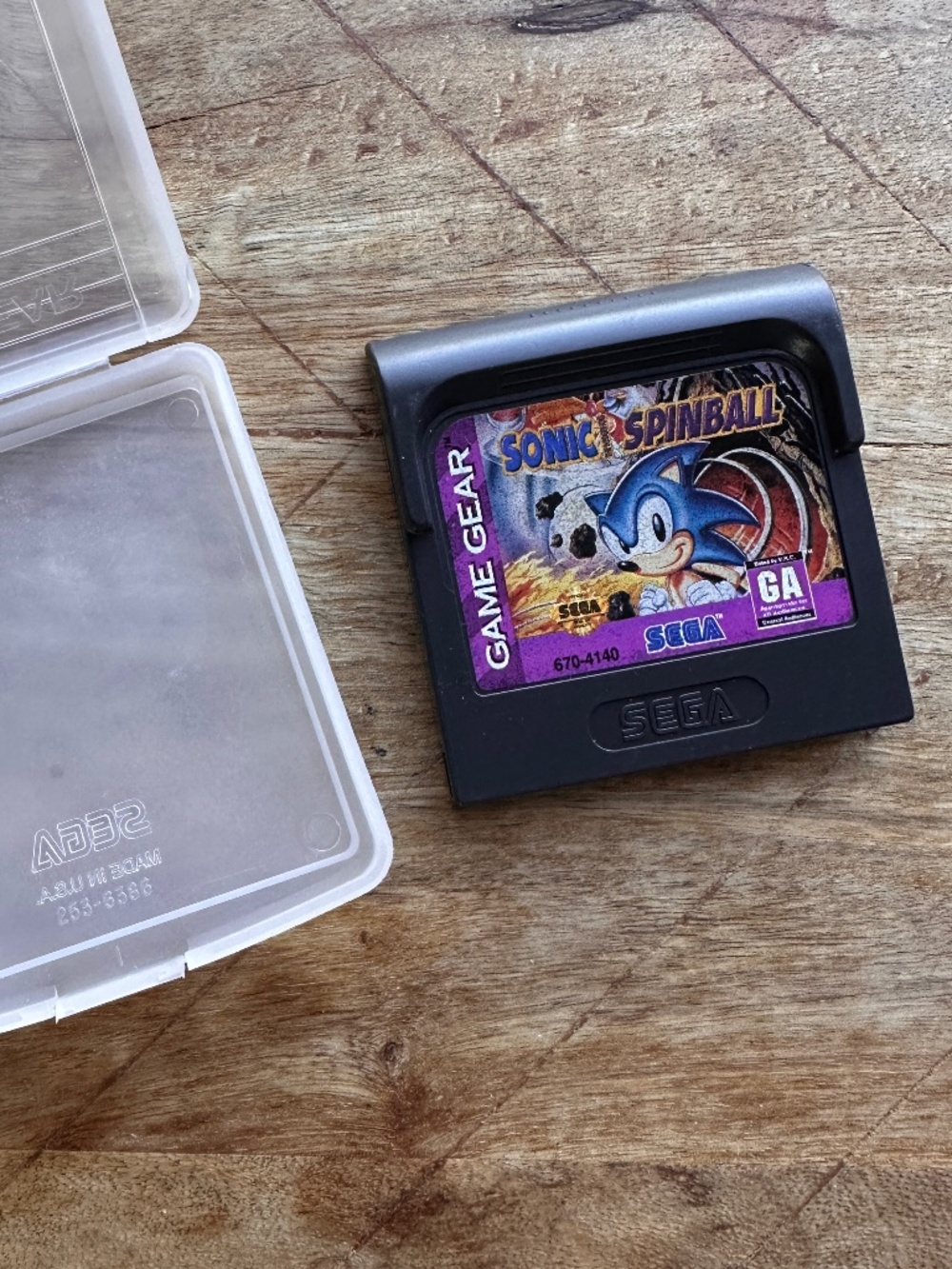 Sonic Spinball Sega Game Gear Loose Cartridge with Clamshell Case